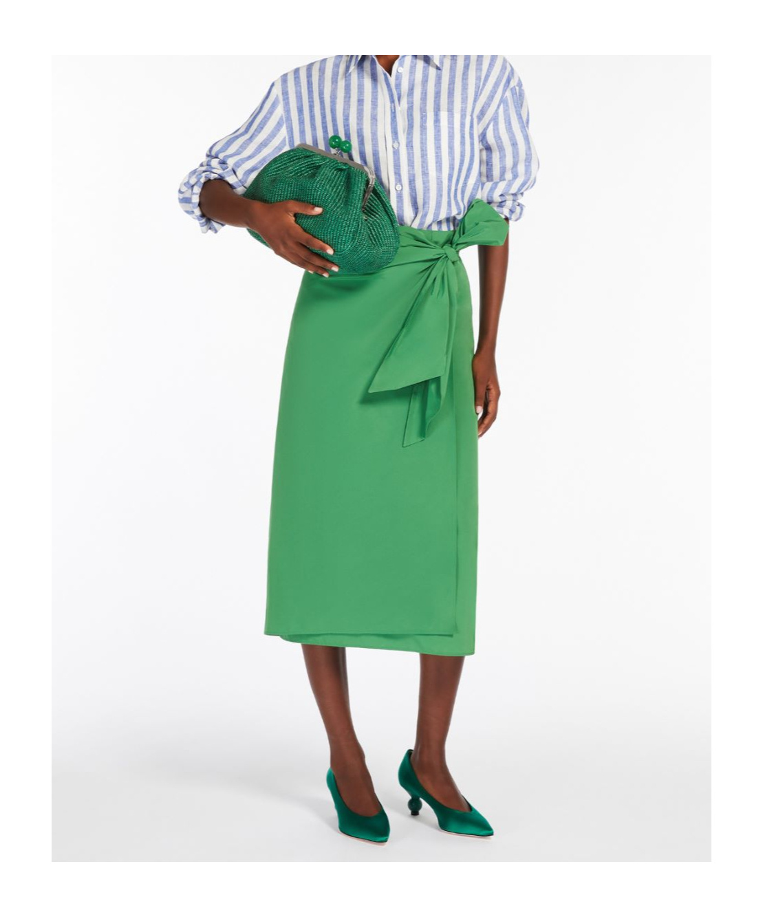 Weekend Max Mara Chain Shoulder Bag In Green