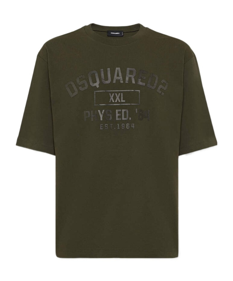 Dsquared2 Phys Ed T-shirt In Dark Green Cotton In Green
