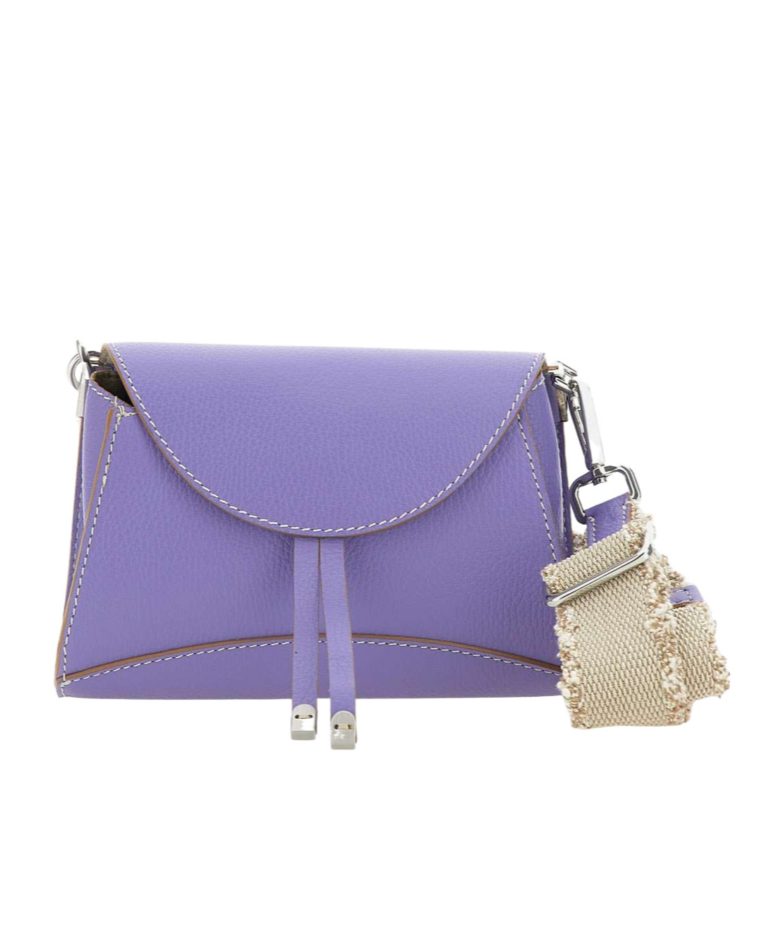 Gianni Chiarini Margot Foldover Top Crossbody Bag In Purple