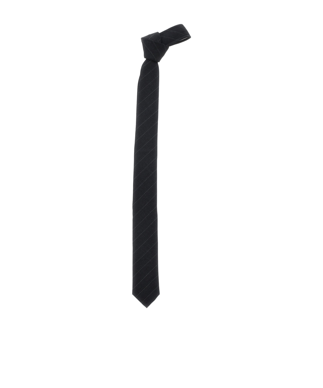 THOM BROWNE PINSTRIPE-PATTERN WOOL TIE