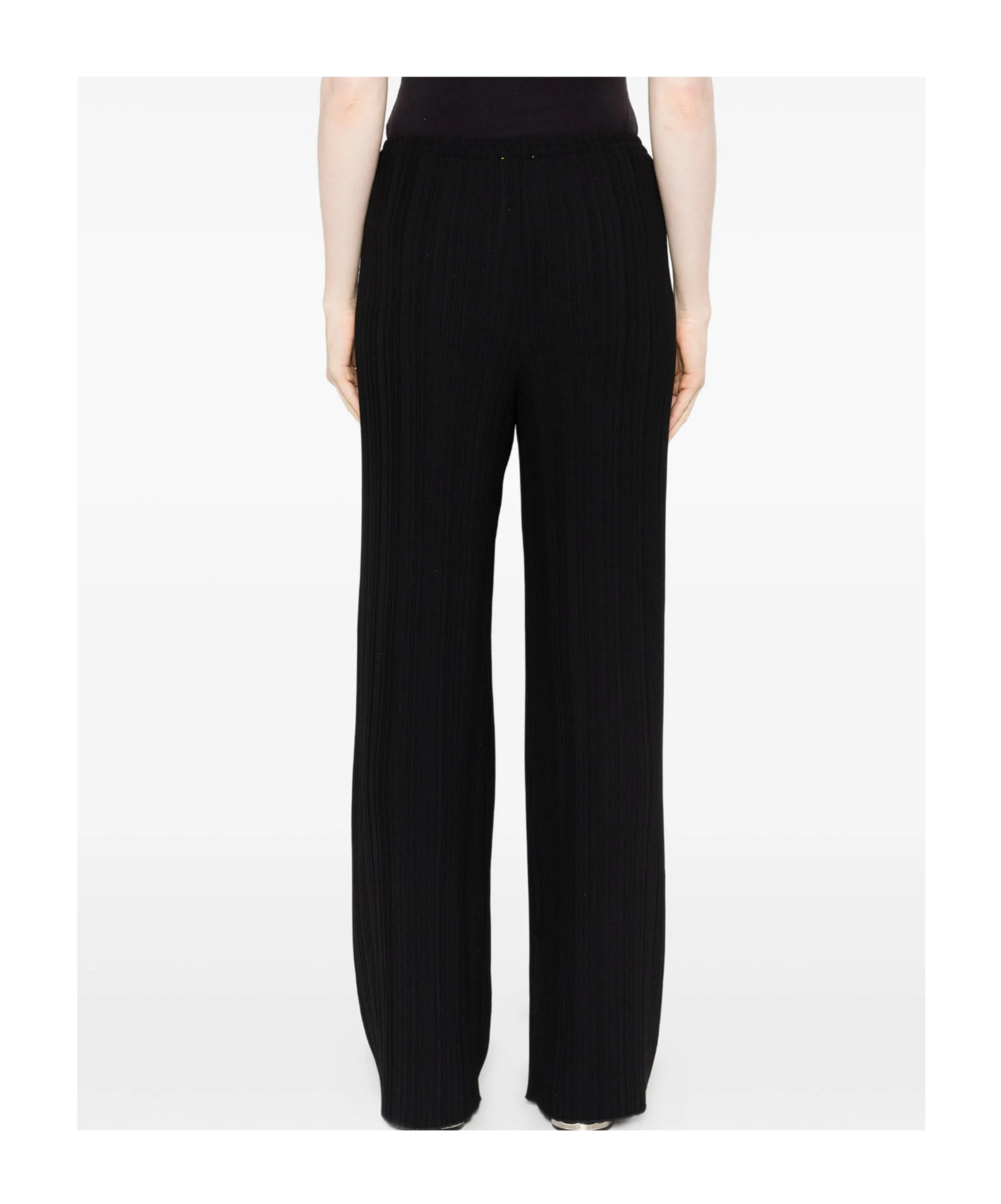 Forte Forte Pleated Wide-leg Trousers In Black
