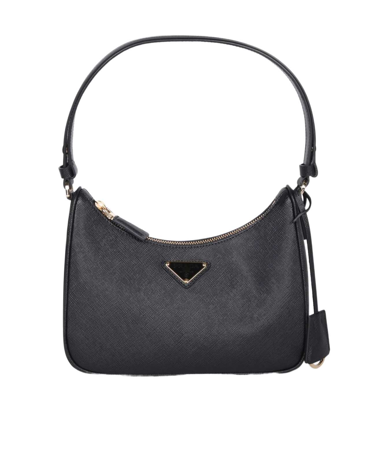 Prada Zipper Handbag In Black