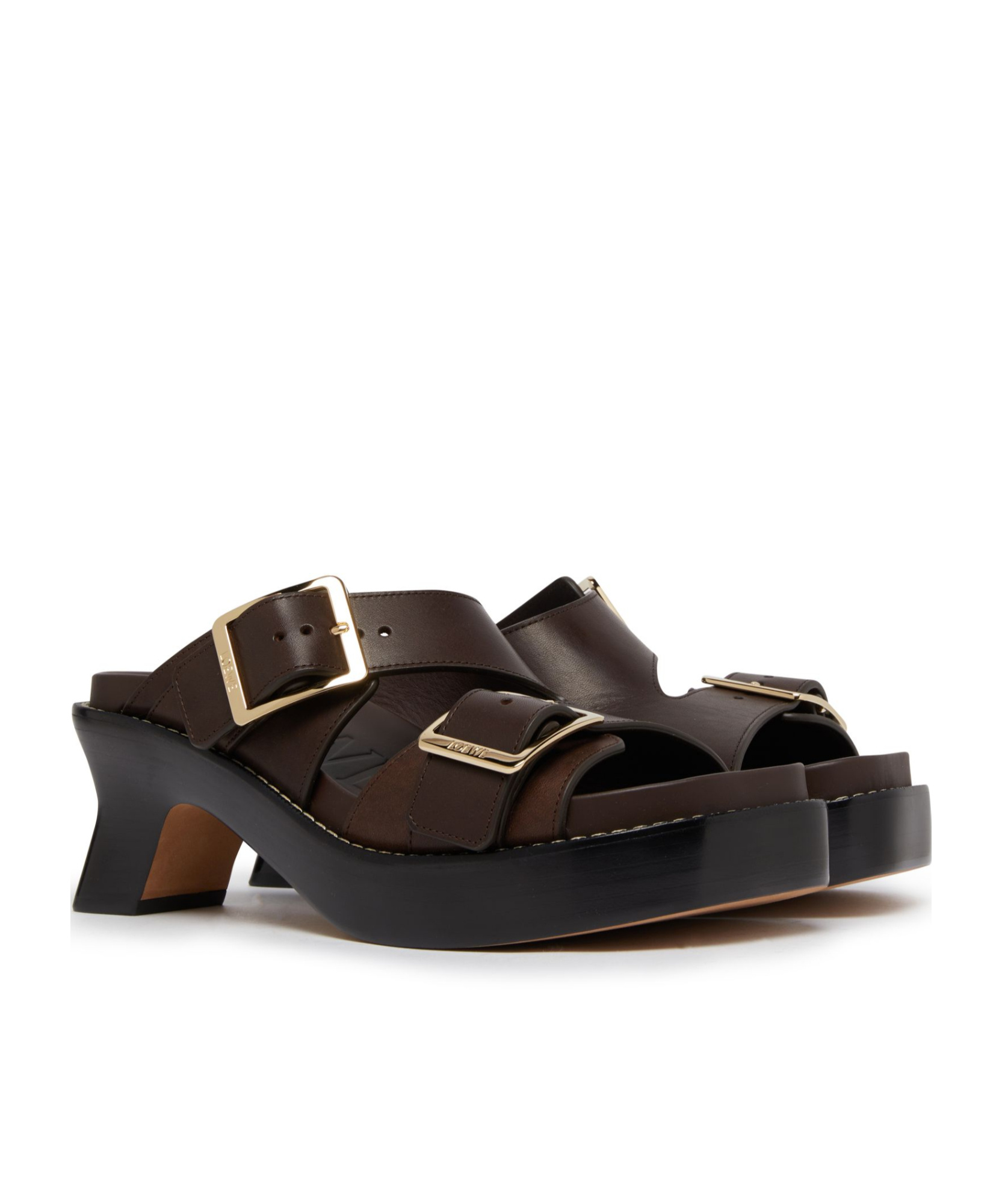 Shop Loewe Ease High-heeled Sandals In Black