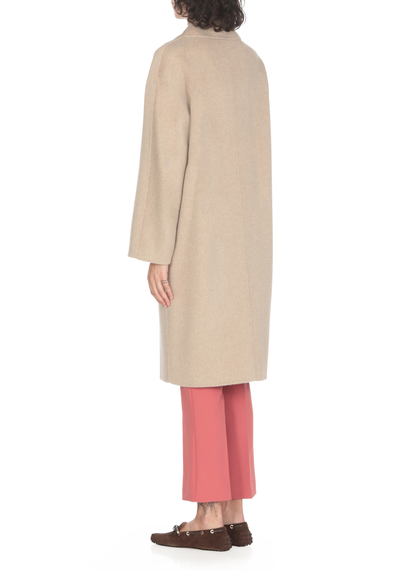 Max Mara Double-breasted Coat In Nude