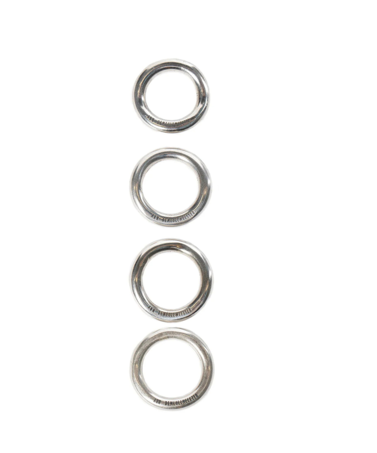 Ann Demeulemeester Herta 4 Piece Ring Set In Metallic