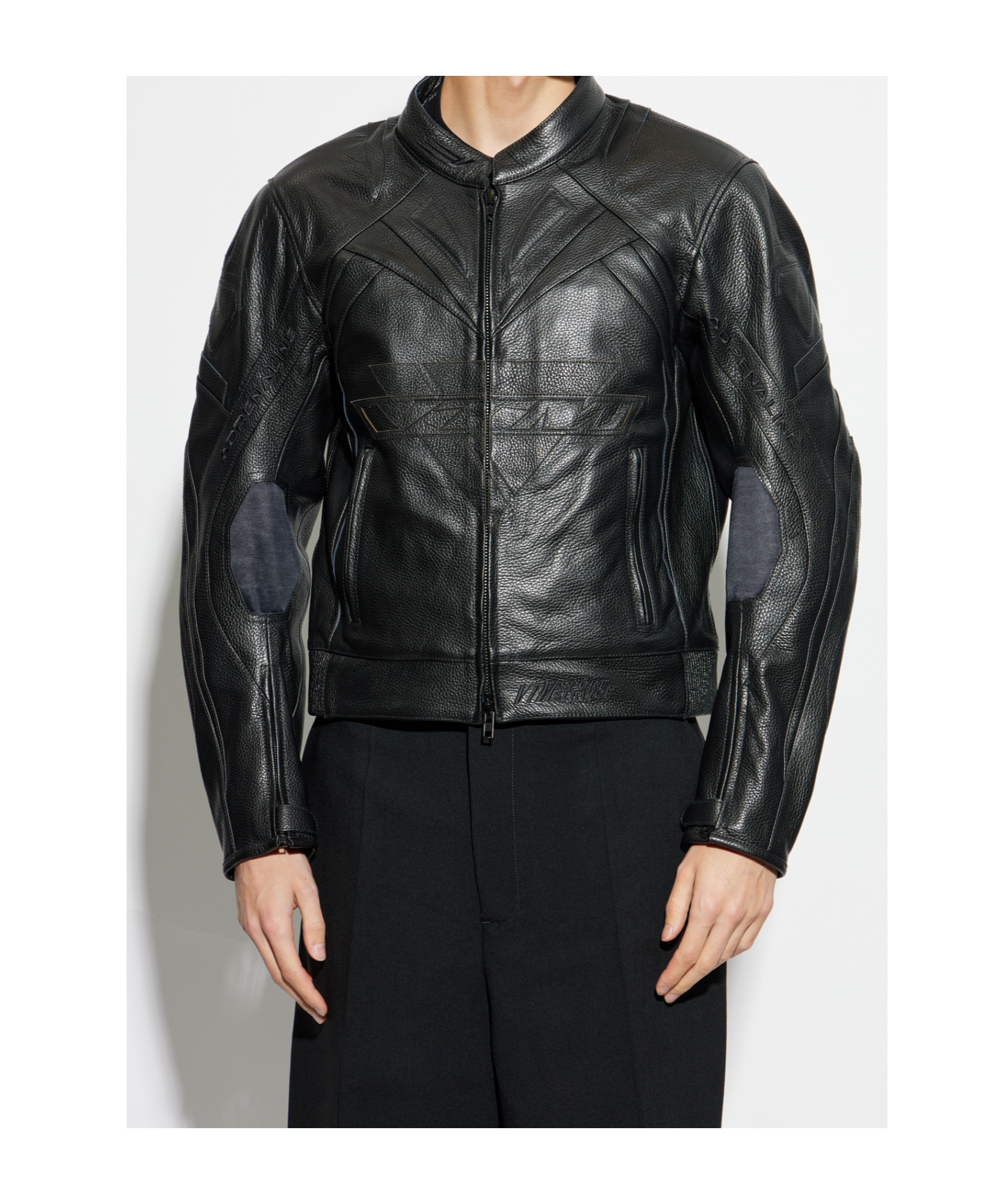 Vetements Zipped Leather Jacket In Black