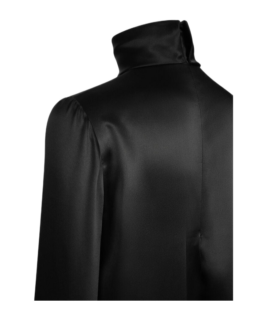 Dolce & Gabbana Turtleneck Long Sleeve Blouse In Black