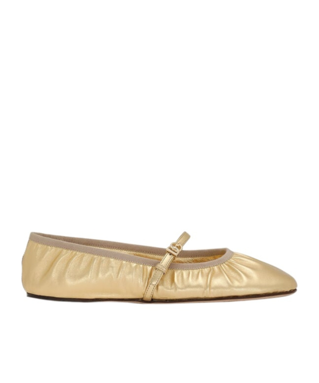 Dolce & Gabbana Nappa Mordore Ballet Flats In Nude