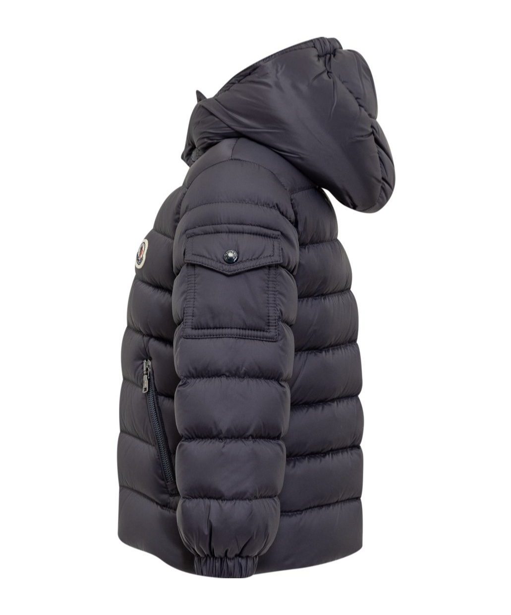 Moncler Long-sleeved Down Jacket In Blue