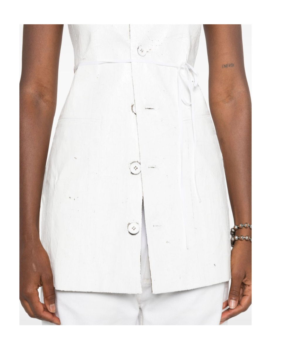 Mm6 Maison Margiela Weste Mit V-ausschnitt In White