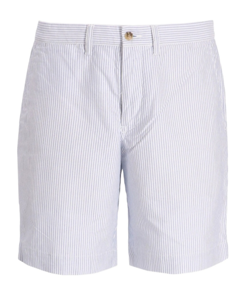 Polo Ralph Lauren Striped Cotton Shorts In Blue