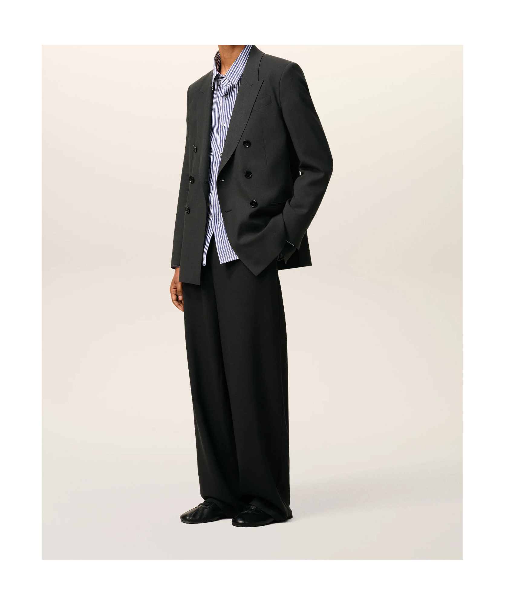 Ami Alexandre Mattiussi Dual Buttoned Blazer Notch Lapels In Black