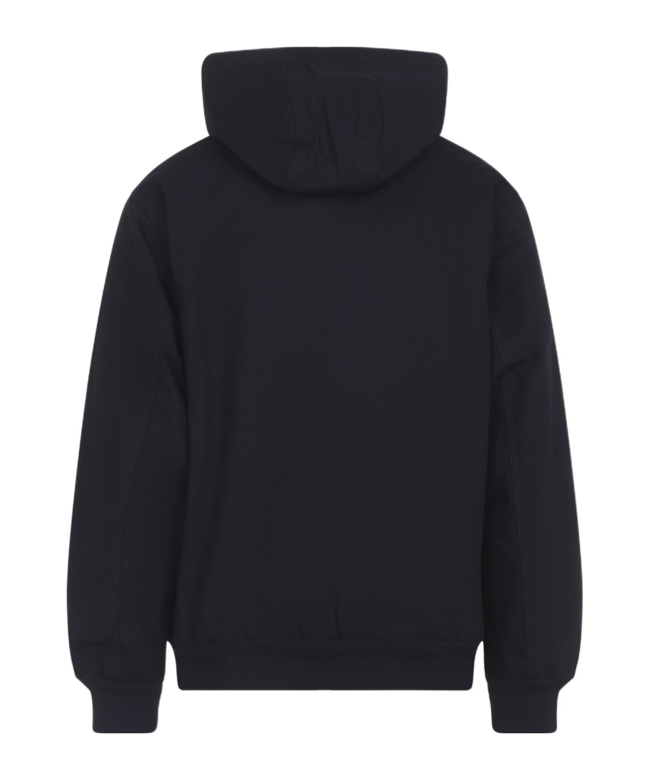 Carhartt Hooded Jacket With Pockets And Ribbed Finish In Blue