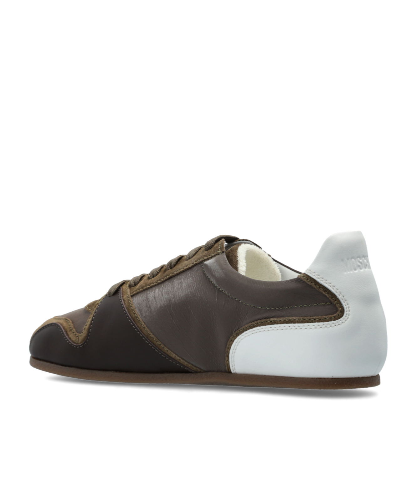 Moschino Leather Sneakers In Black