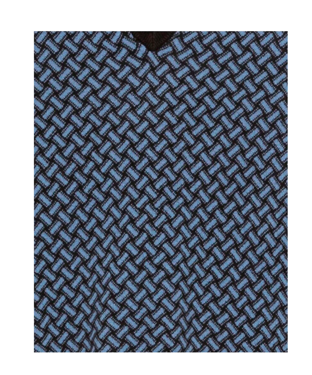 Drumohr V-neck Geometric-pattern Sweater In Blue