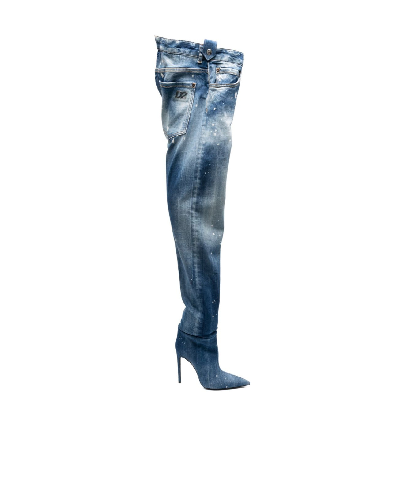 Dsquared2 Women Denim Heel Boots In Blue