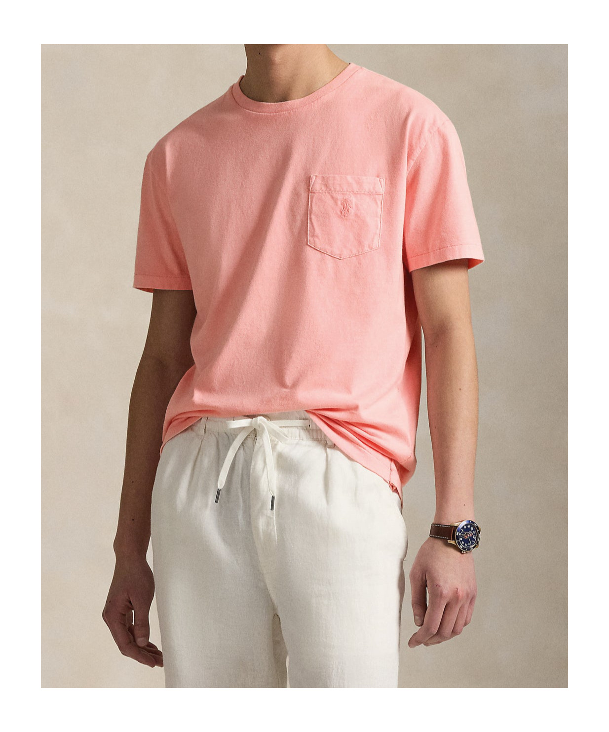 Polo Ralph Lauren Polo Pony Embroidered Crewneck T-shirt In Pink