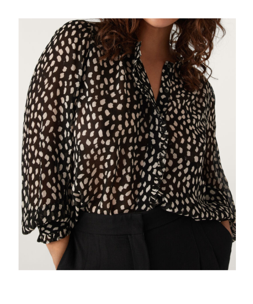 Ba&sh Bingo Graphic-pattern Shirt In Black