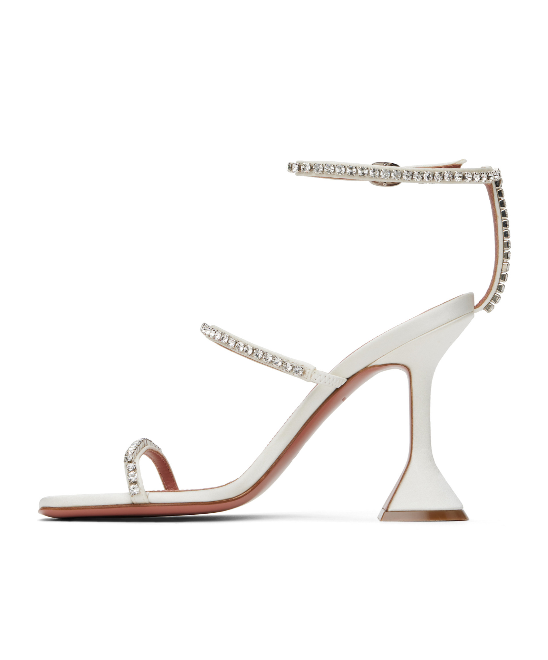 AMINA MUADDI SQUARE-HEADED HIGH-HEELED SANDALS