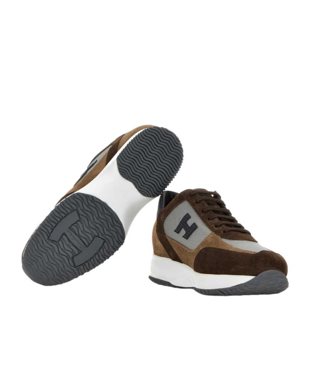 Hogan Interactive Sneakers In Brown