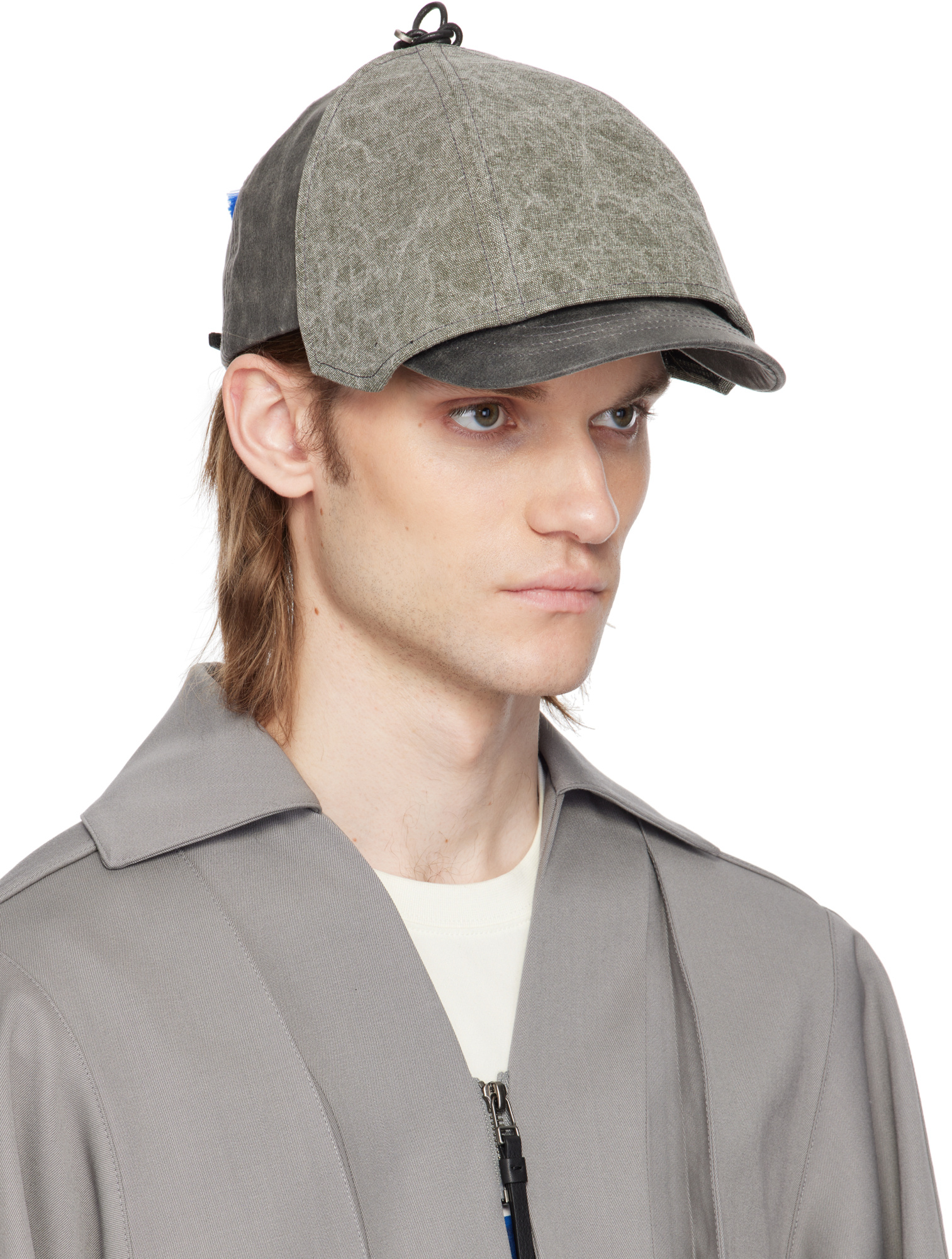 Ader Error Knotted Baseball Cap In Gray