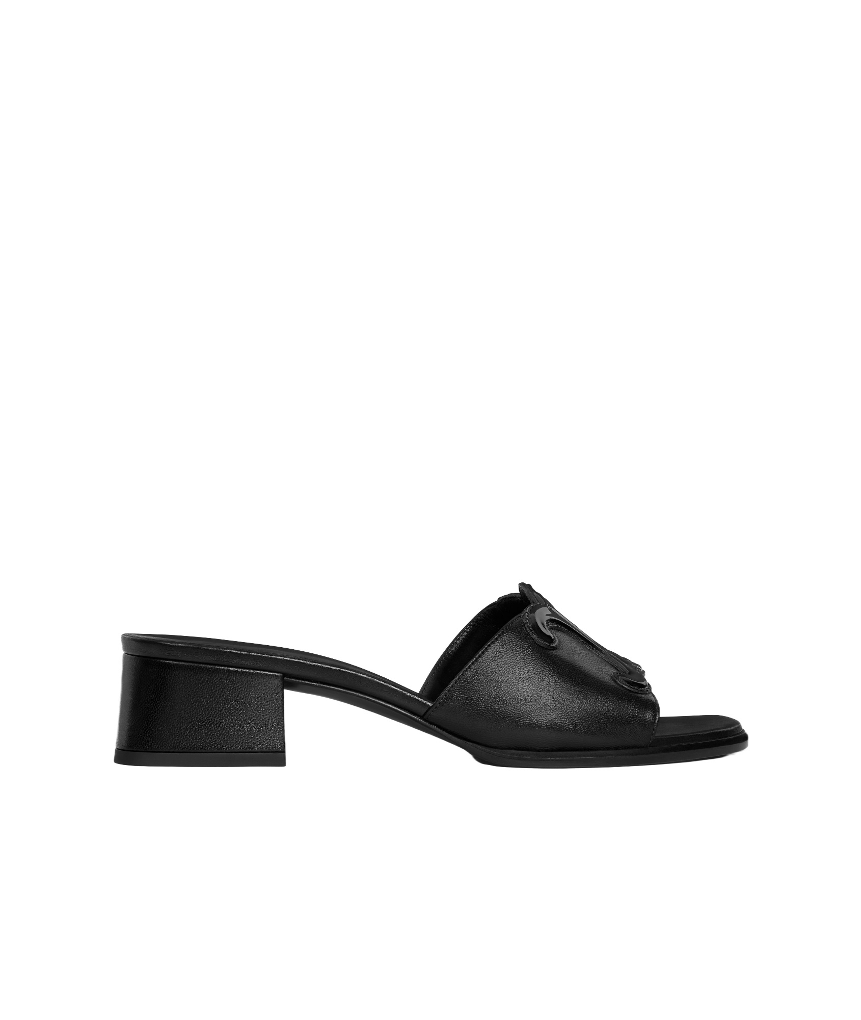 Celine Thick And High-heeled Muller Shoes In Black
