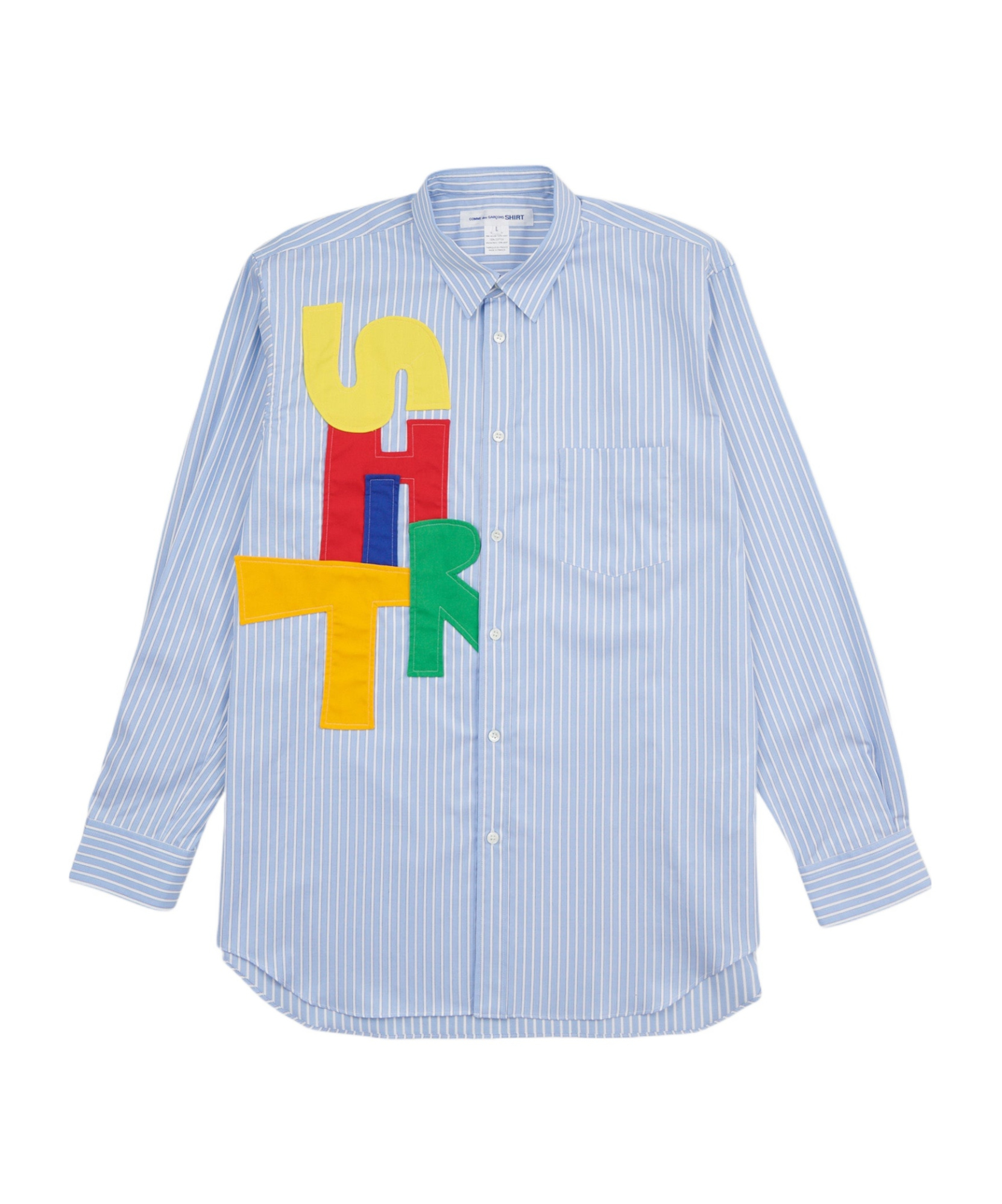 Comme Des Garçons Long Sleeve Shirt In Blue