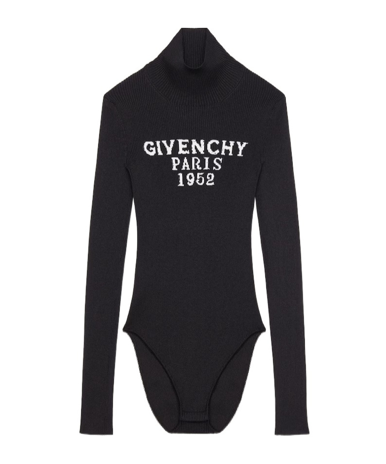 Givenchy Body In Fine Rib With  Signature In Black