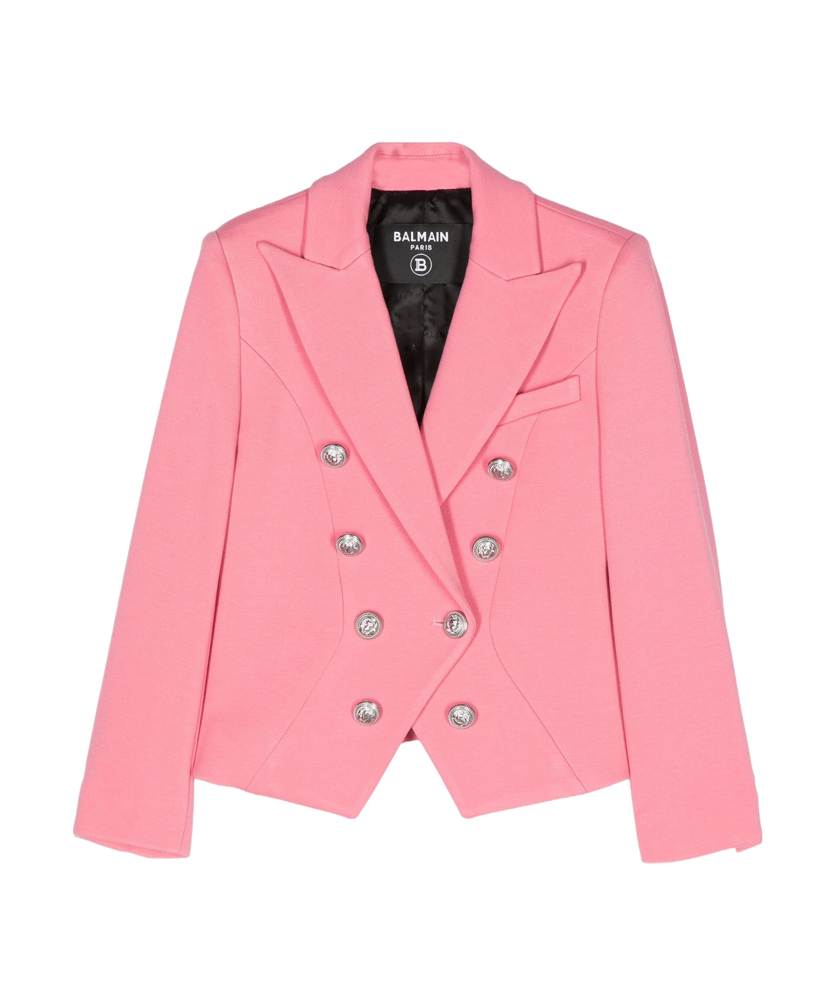 BALMAIN COIN-ENGRAVED DOUBLE-BREASTED BLAZER 