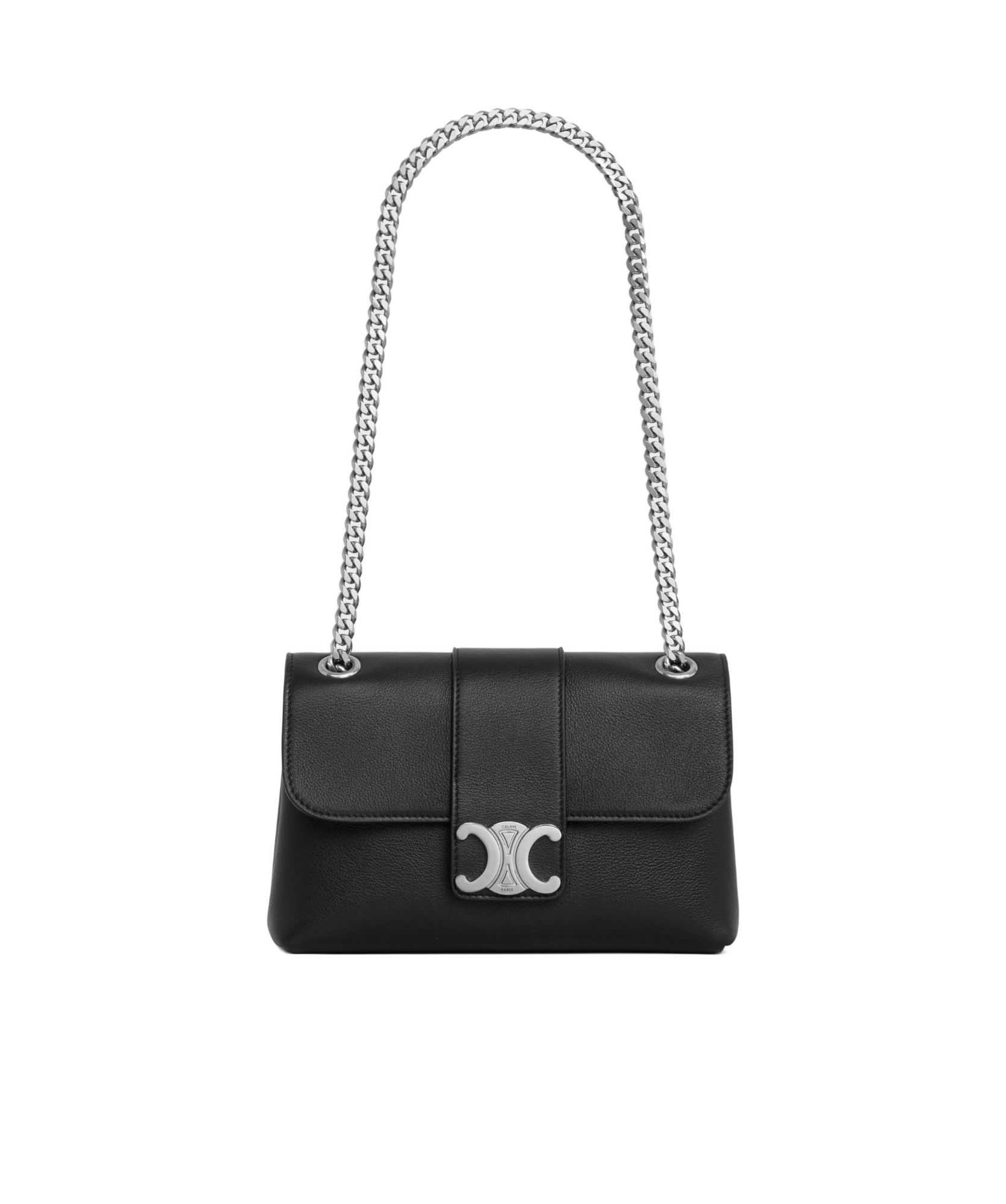 Celine Ten Victoire Small Shoulder Bag In Black