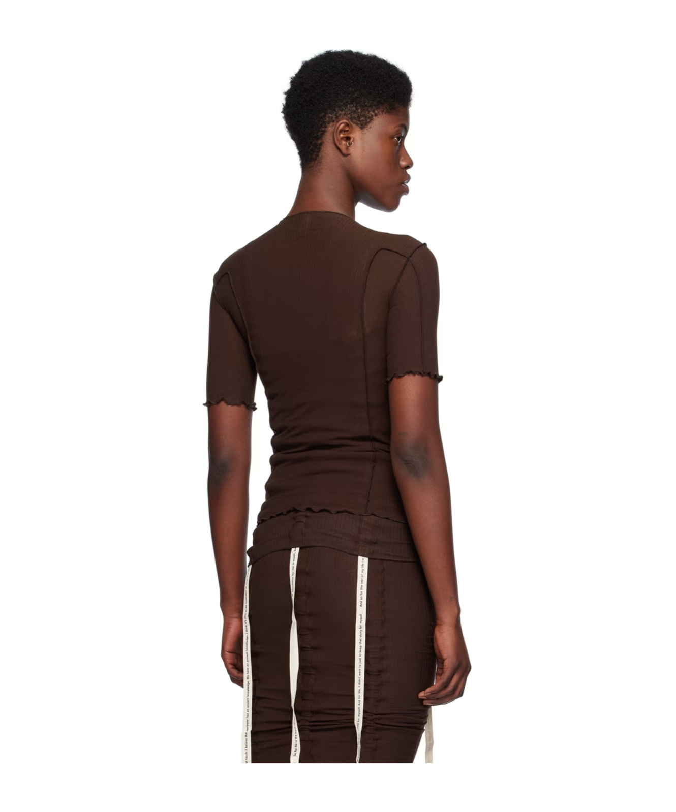 Baserange T-shirt With Fungus Edge In Black