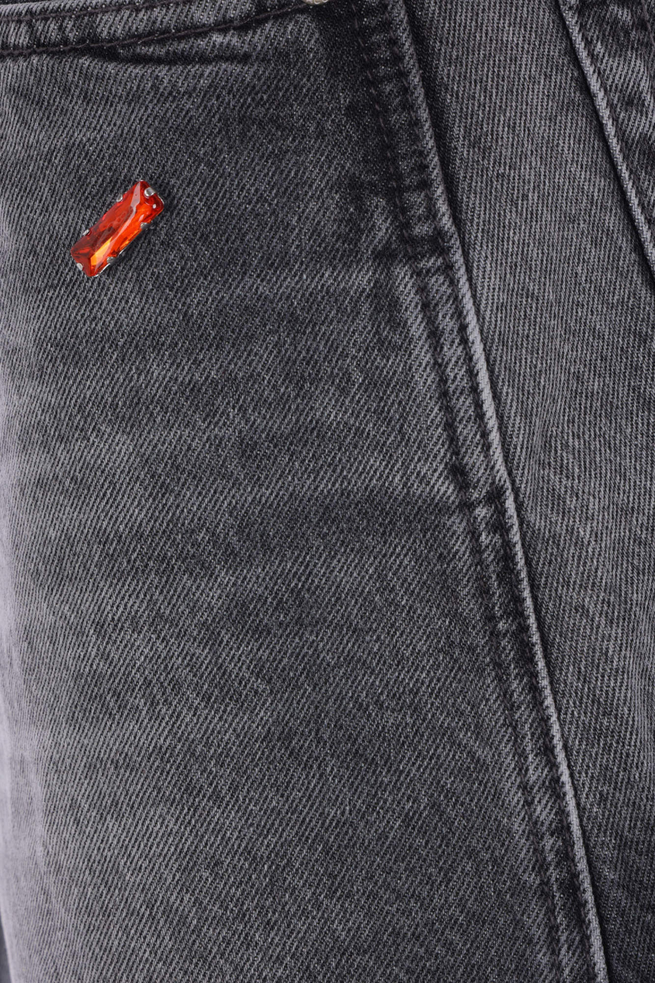 Marc Jacobs Midi Denim Skirt With Back And Front Pockets In Black