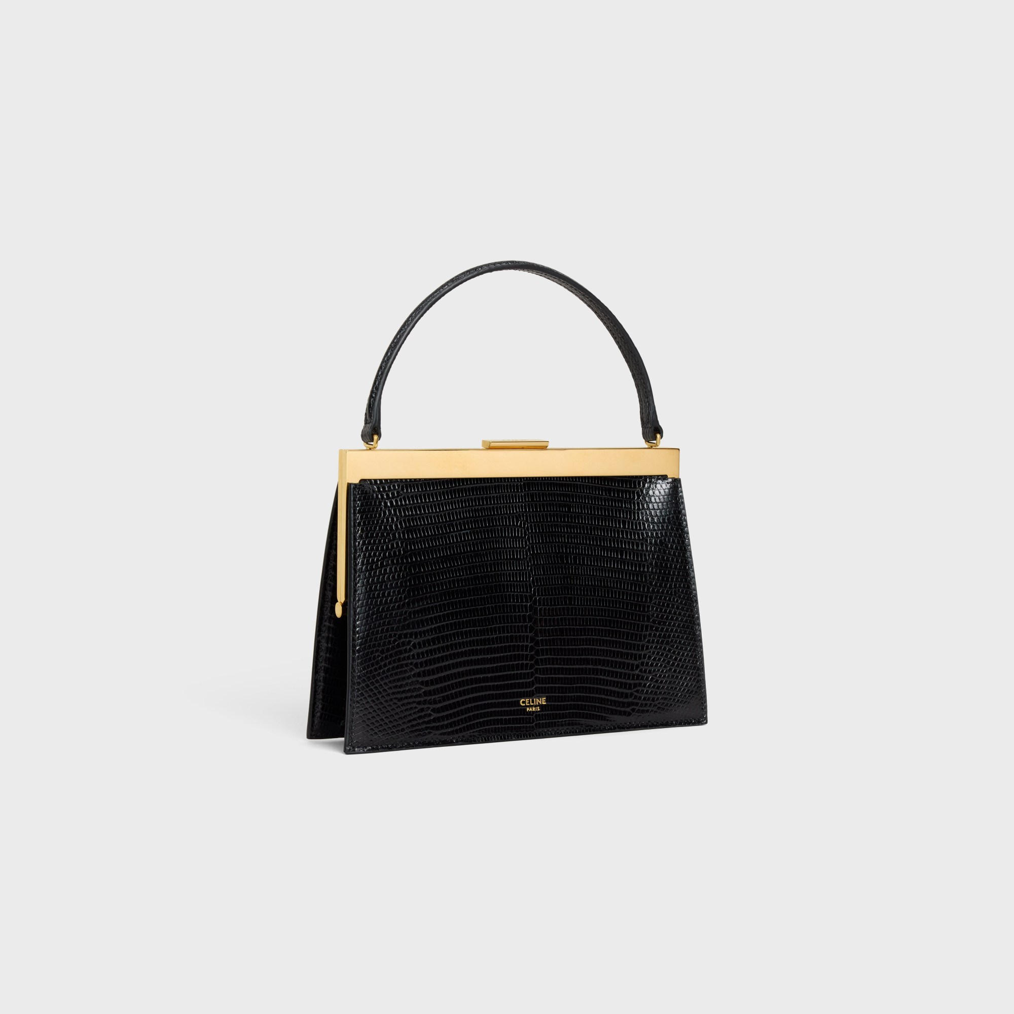 Celine Small Augustine In Lizard In Black