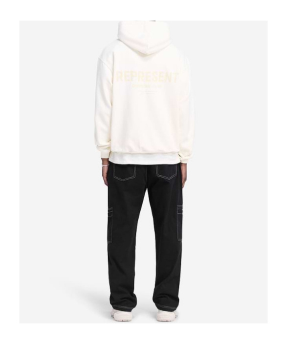 Represent Cotton Hoodie In White