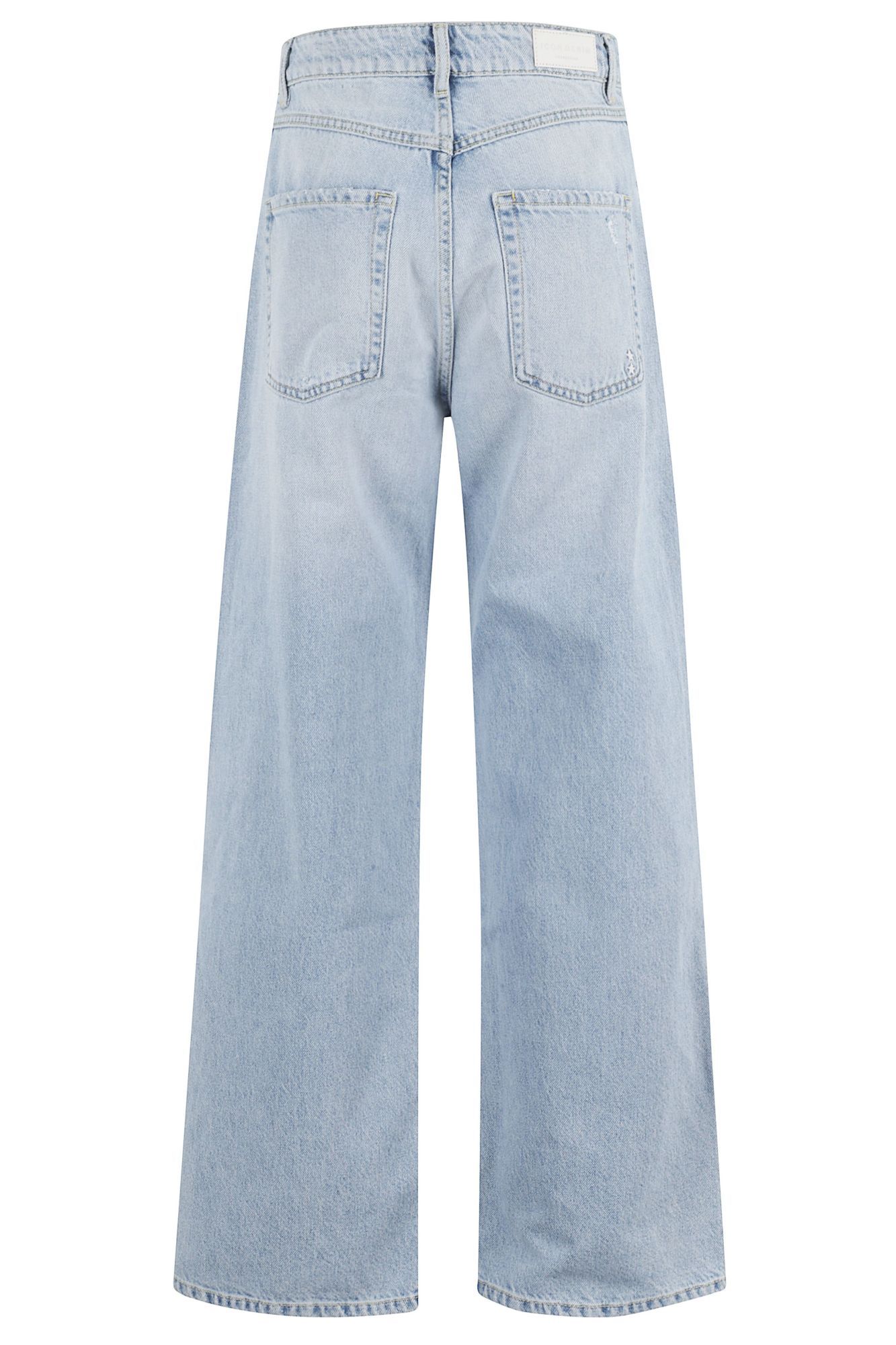 Icon Denim Denim Trousers With Belt Loops In Blue