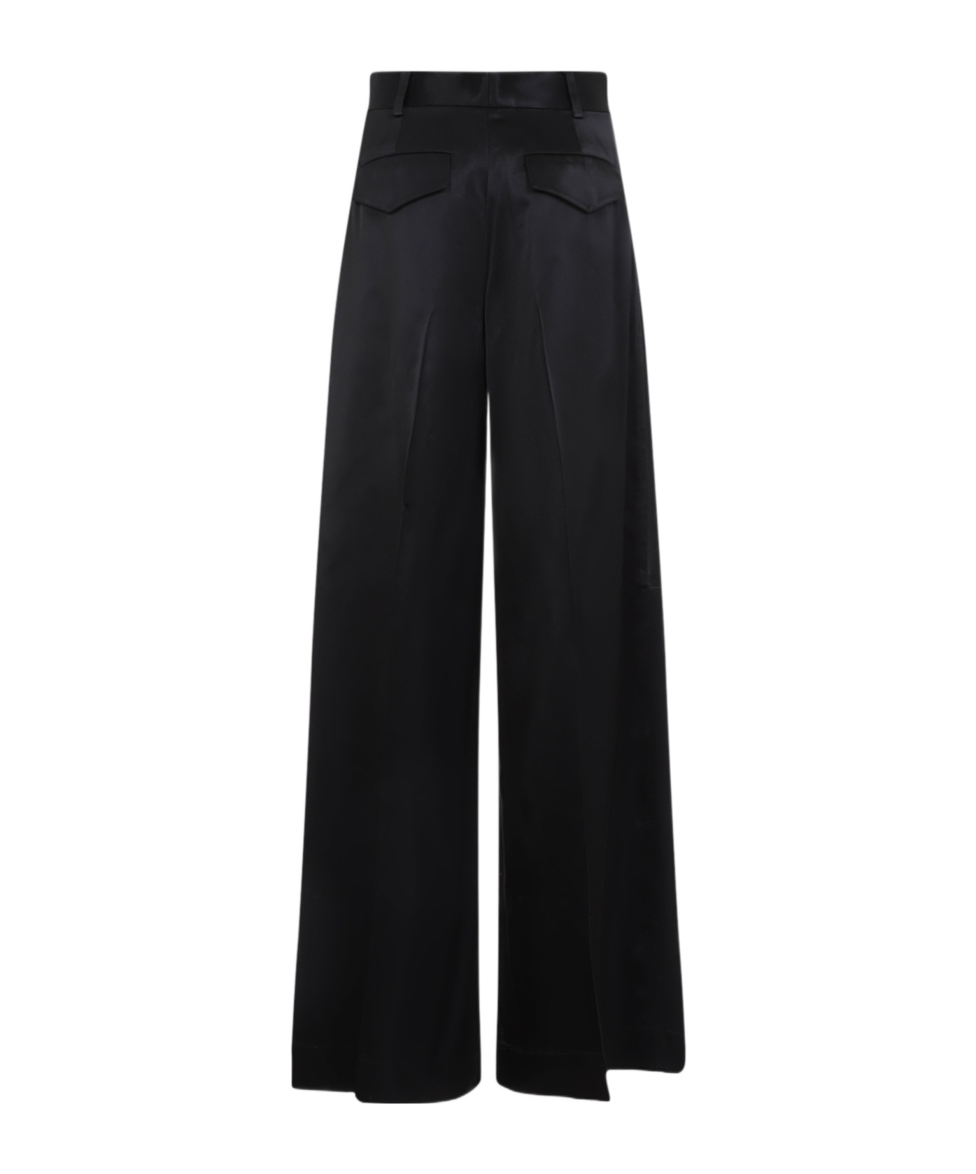 Jil Sander Black Viscose Pants In Black