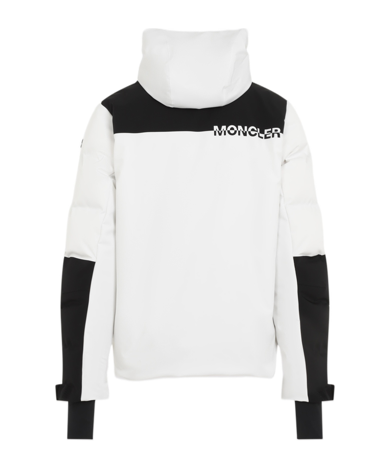 Moncler Colour-block Hooded Puffer Jacker In White
