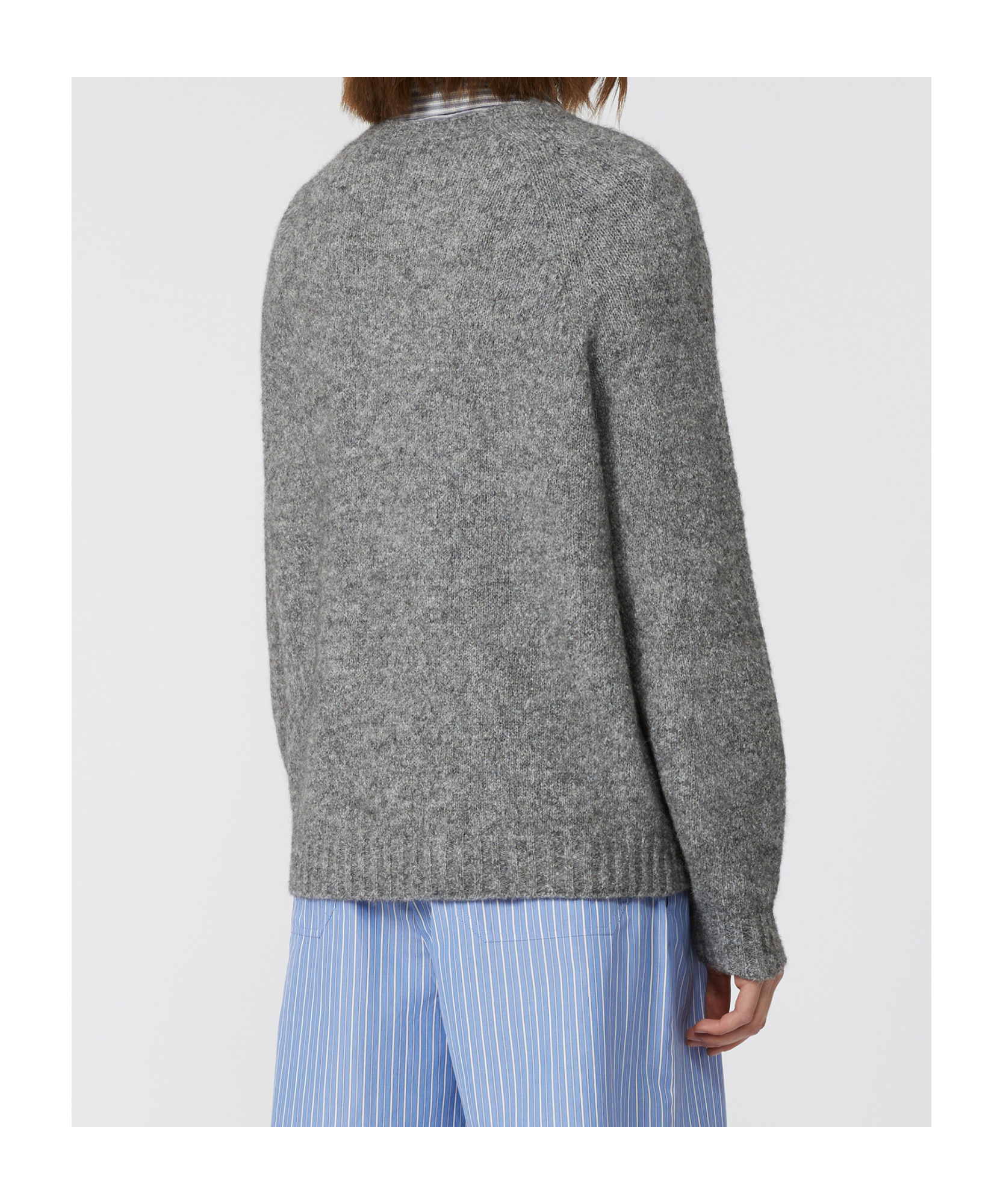 Weekend Max Mara Raglan-sleeve Ribbed-hem Jumper In Gray