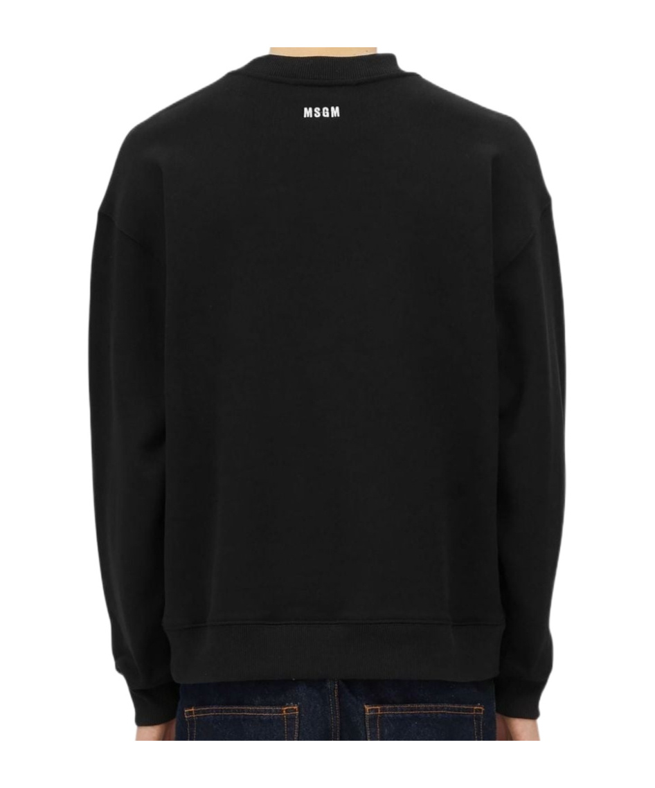Msgm Sweatshirt Mit Logo-patch In Black