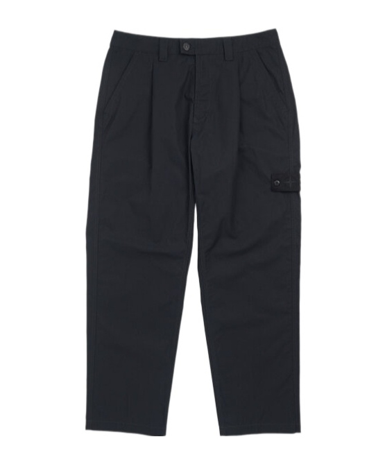 Stone Island Belt-loop Casual Pants In Black