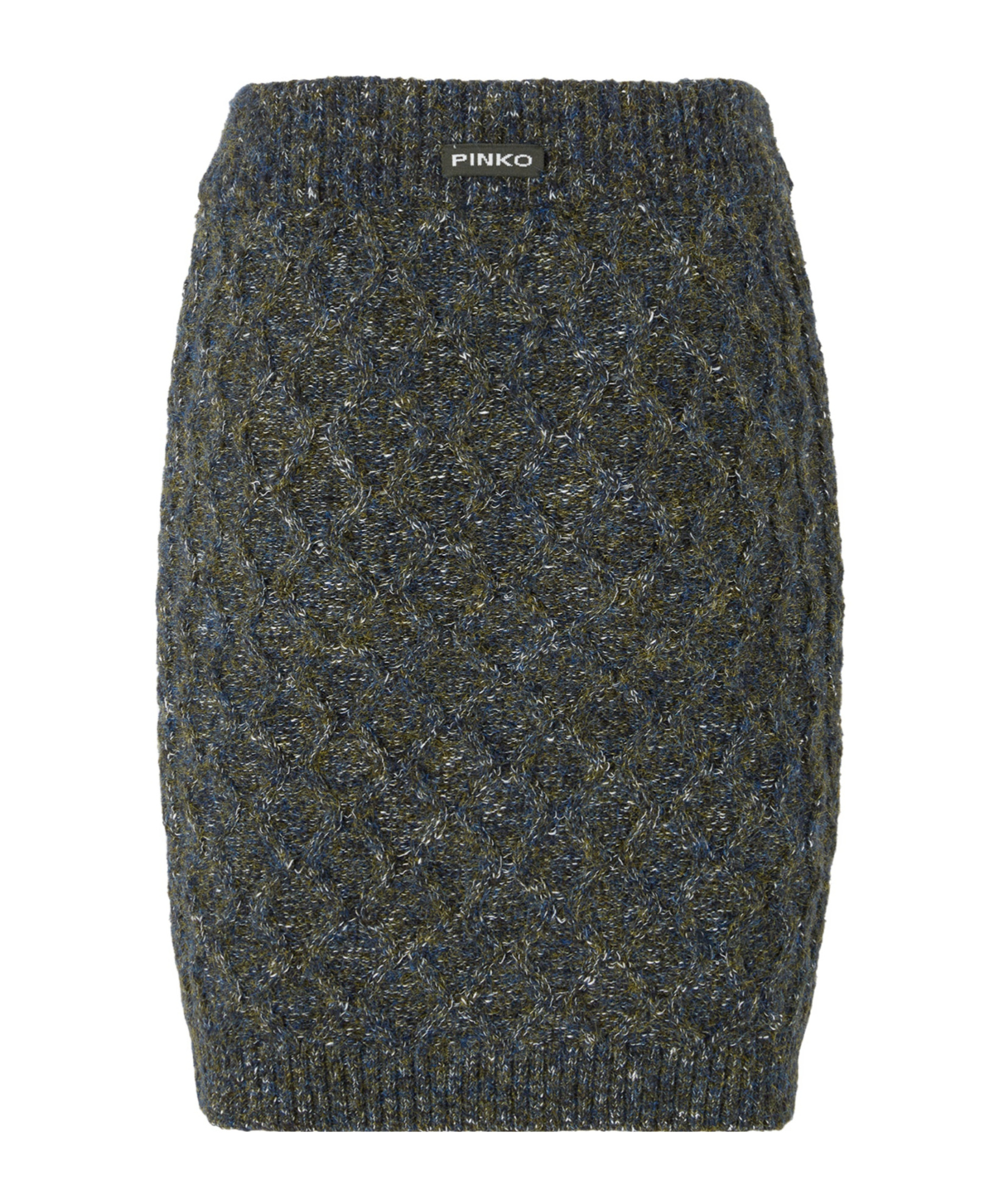 Pinko Cable-knit Embellished Mini Skirt In Black