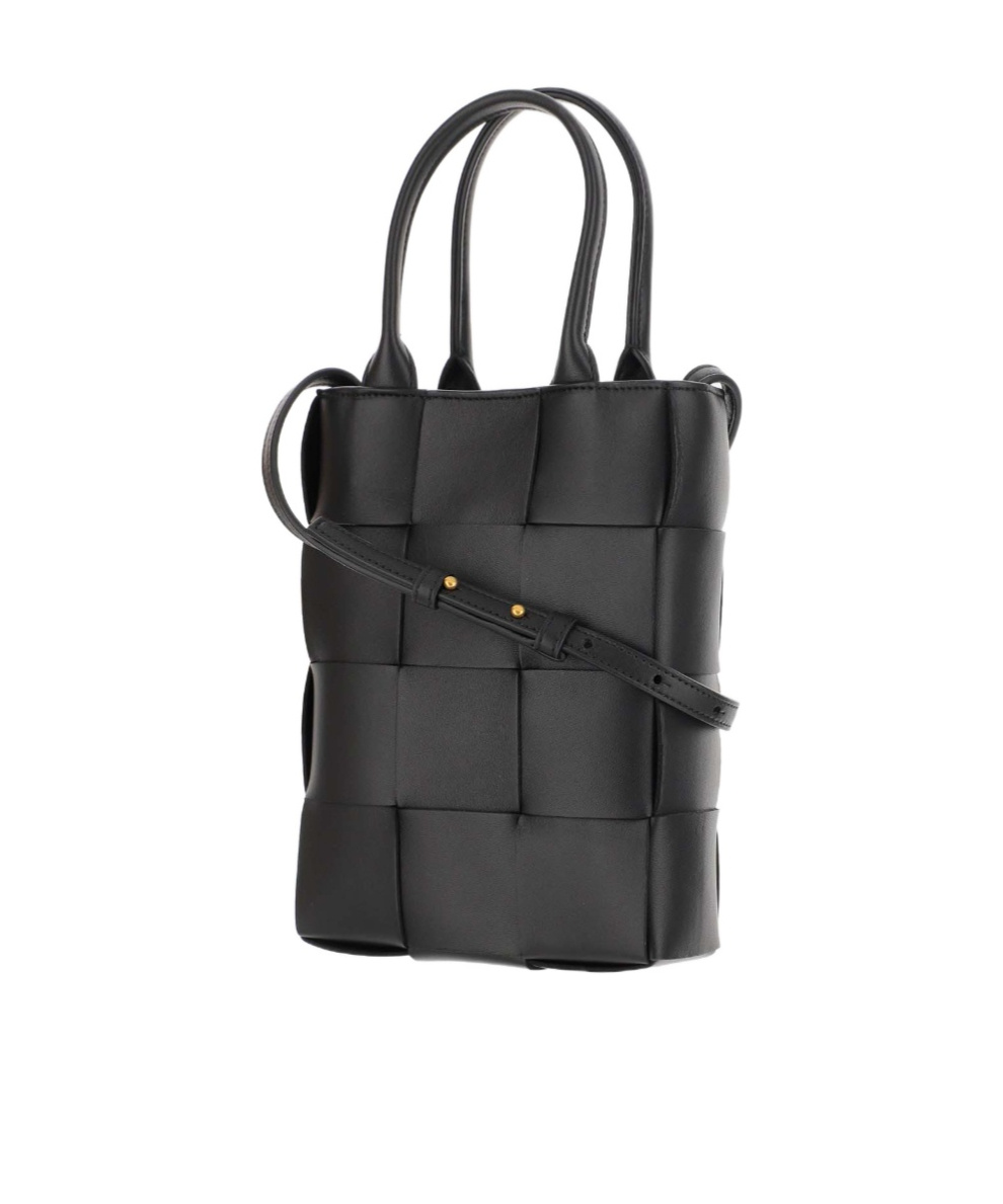Bottega Veneta Mini Cassette Shoulder Bag In Black