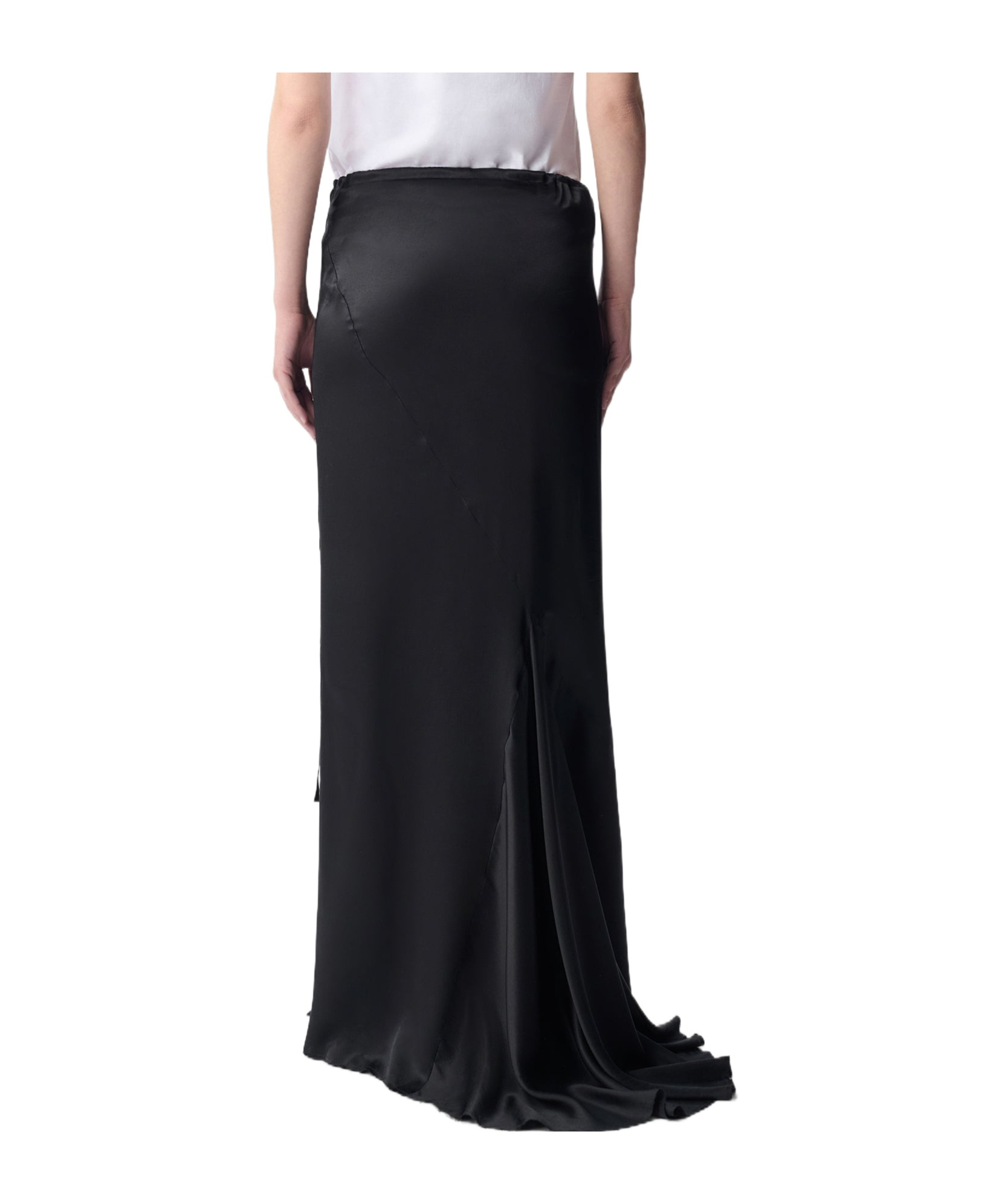 Ann Demeulemeester Long Flared High Waist Maxi Skirt In Black