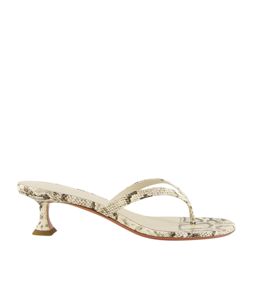 Amina Muaddi Open-toe High-heeled Sandals In Brown