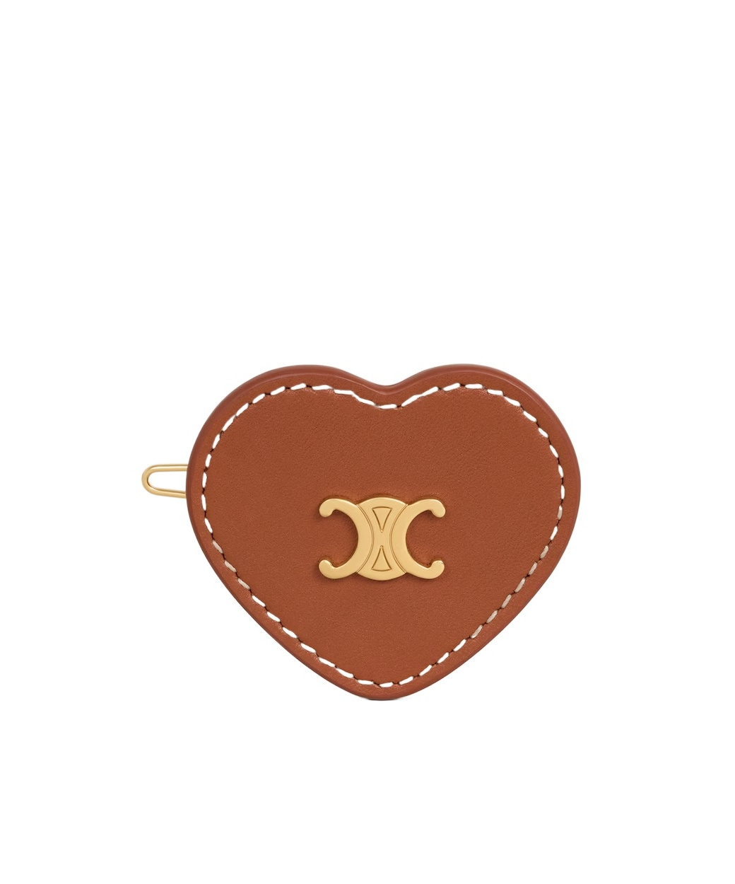 Celine Women Heart Hair Clip In Brown