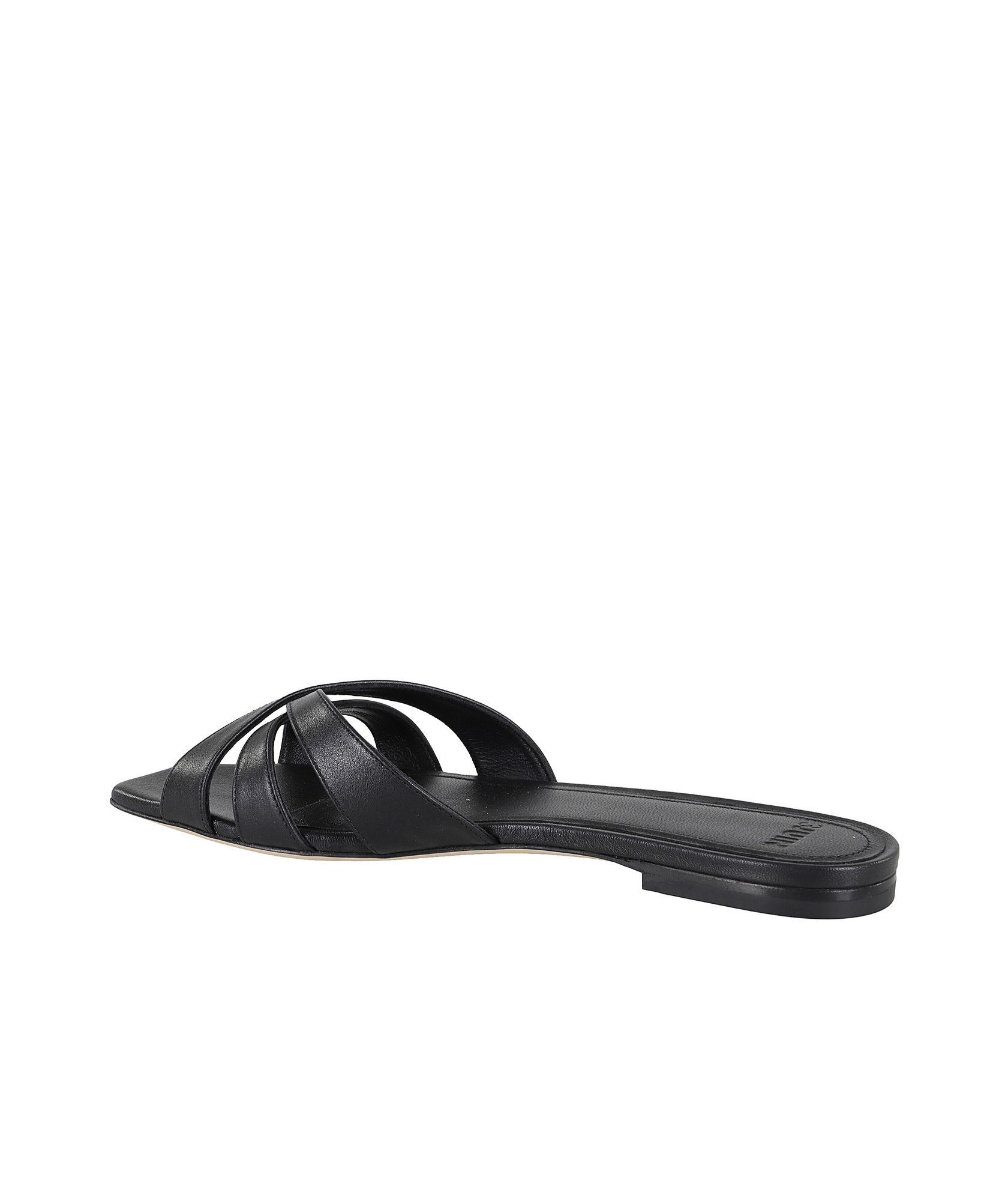 3juin Nerea Woven Strap Calf Leather Sandals In Black
