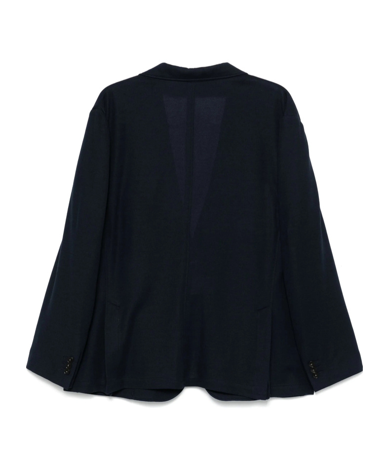 Canali Long Sleeve Casual Jacket In Navy Blue