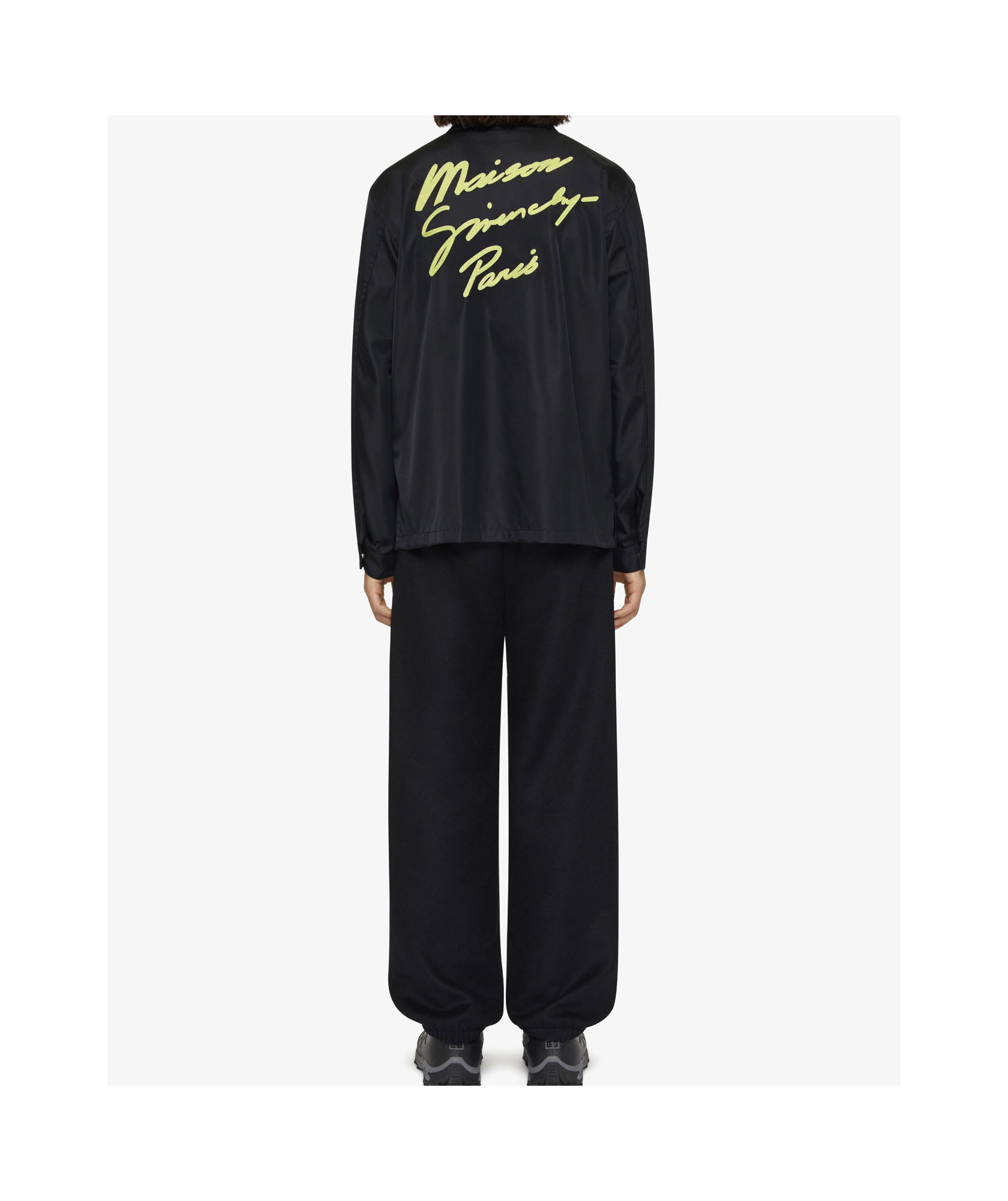 Givenchy Sustainable Black Overshirt With Embroidered Logo In Black