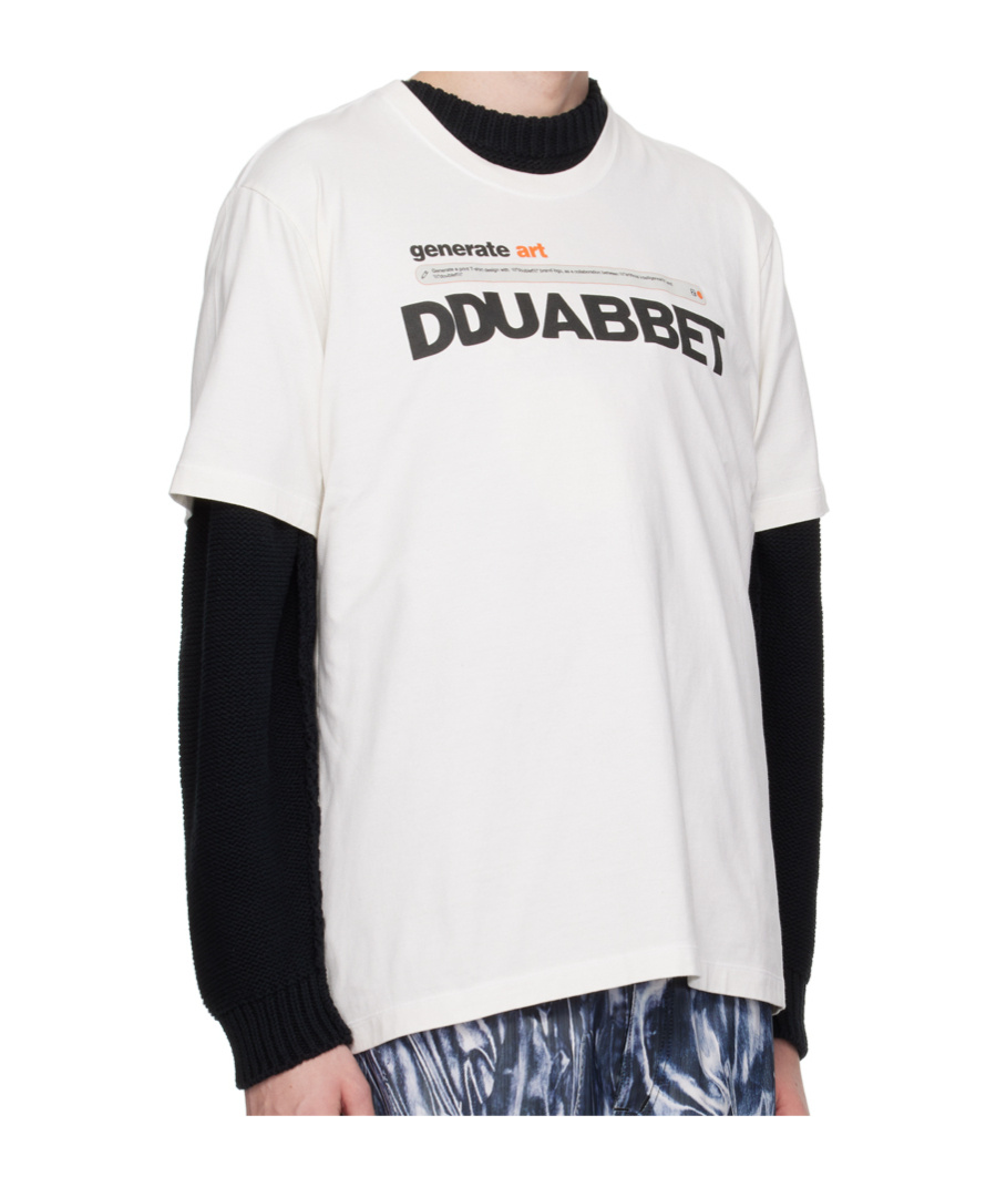 Doublet Text-print Cotton T-shirt In White