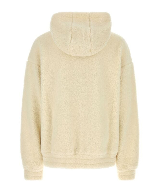 Gucci Hooded Teddy Sweatshirt Kangaroo Pocket In Neutral